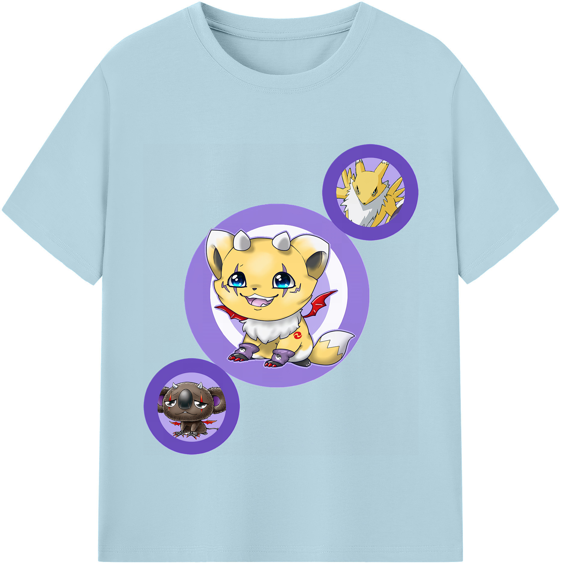 （画像用） Digimon デジタルモンスター/デジモン 綿100％半袖Tシャツ（フロントプリント）